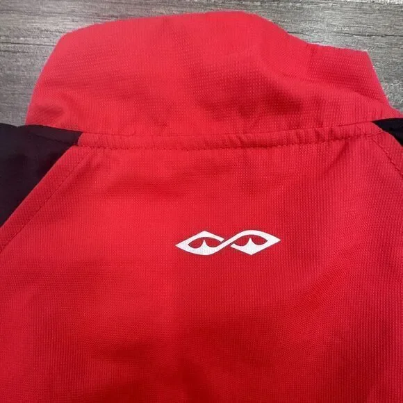 Snake Eyes Jacket Mens Large Red Black Pullover 1/4‎ Zip Golf Weather 18 - Picture 6 of 8
